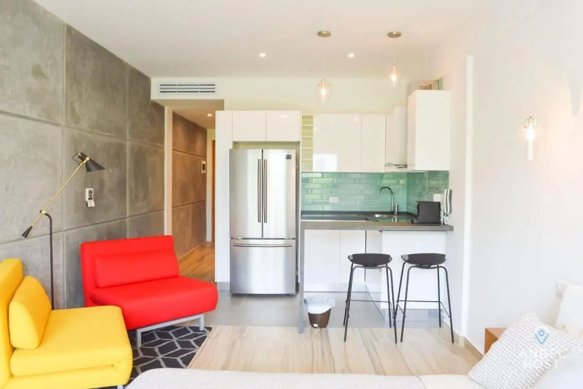 Semesterbostad Studio On 5Th, Pvt Balcony, Oceanview Roof Pool Playa del Carmen